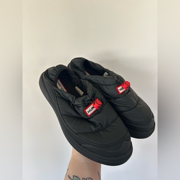 HUNTER IN/OUT SLIPPER Men’s Size 8 Black - Picture 1 of 9